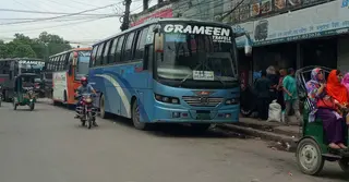 সাড়ে ৩ ঘণ্টা পর রাজশাহীর সব রুটে বাস চলাচল স্বাভাবিক